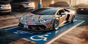 Une Lamborghini Revuelto à un million de dollars recouverte d’autocollants après un stationnement sur une place réservée aux personnes handicapées