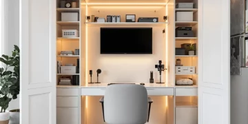 Comment créer un coin bureau escamotable dans un placard existant