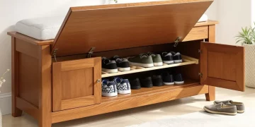 Comment fabriquer un banc coffre d’entrée avec porte-chaussures intégré : guide complet