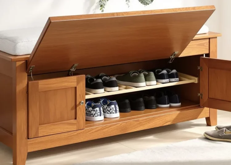 Comment fabriquer un banc coffre d’entrée avec porte-chaussures intégré : guide complet