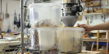 Fabriquer un aspirateur à copeaux pour atelier avec moteur récupéré