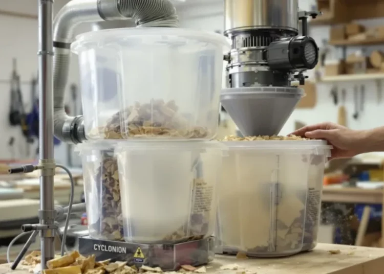 Fabriquer un aspirateur à copeaux pour atelier avec moteur récupéré