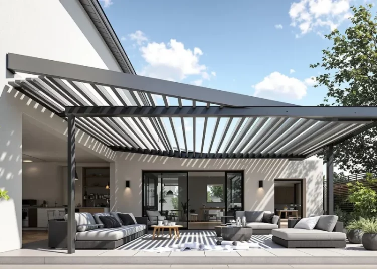 Fabriquer une pergola bioclimatique démontable pour terrasse : guide complet