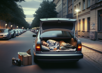 Un emploi stable, mais un refuge insolite : cet homme dort toujours dans le coffre de sa voiture