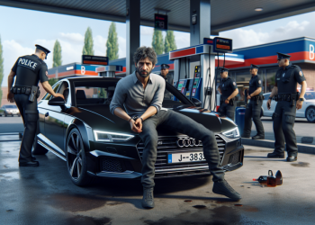 Un homme refuse de quitter une station-service et se fait finalement arrêter au volant de son Audi