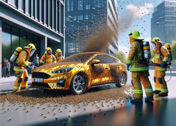 Une nuée d’abeilles envahit une voiture : l’intervention étonnante des pompiers