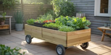 Construire un carré potager sur roulettes avec bâche de protection : guide complet
