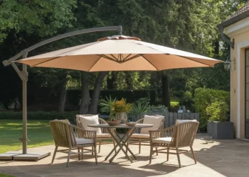 Réparer un parasol déporté qui ne pivote plus : diagnostic et solutions pratiques