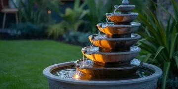 Comment créer une fontaine décorative solaire avec cascade et éclairage nocturne