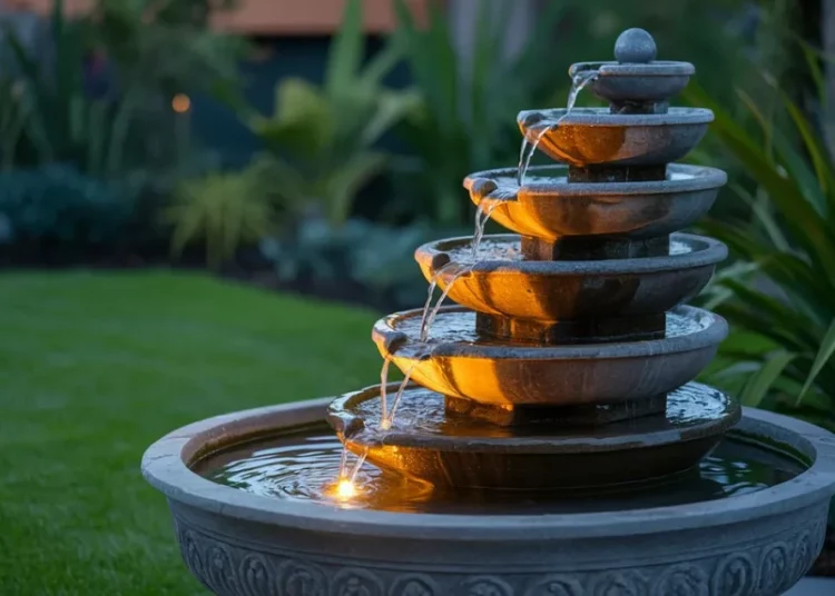 Comment créer une fontaine décorative solaire avec cascade et éclairage nocturne