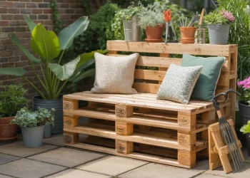 Comment fabriquer un banc de jardin avec rangement en palettes recyclées