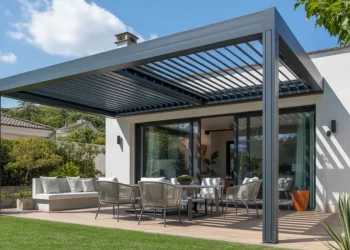 Comment installer une pergola bioclimatique connectée avec lames orientables automatiques
