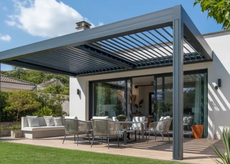 Comment installer une pergola bioclimatique connectée avec lames orientables automatiques
