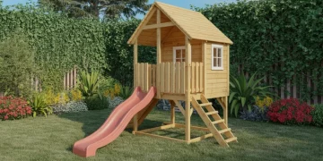 Construire une cabane enfant modulable avec toboggan amovible : guide complet