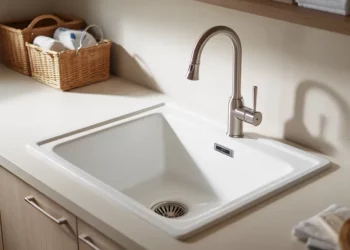 Installer un évier de buanderie en résine avec colonne de chute : le guide pas à pas