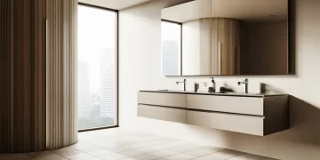 Meuble de salle de bain suspendu en contreplaqué hydrofuge : guide de fabrication pas à pas