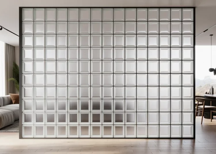 Mur de séparation en briques de verre : pose, joints et isolation phonique