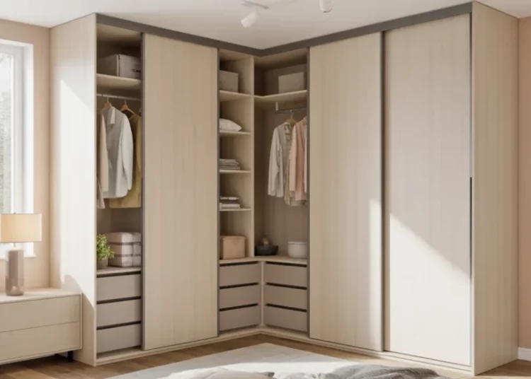 Placard d’angle sur mesure : ossature, portes coulissantes et organisation intérieure