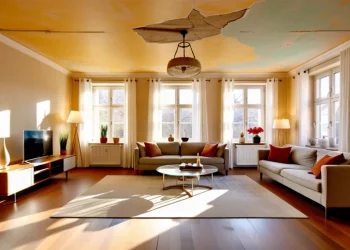 Rénover un plafond fissuré et jauni : enduit, toile de verre ou faux plafond selon votre budget