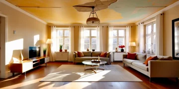 Rénover un plafond fissuré et jauni : enduit, toile de verre ou faux plafond selon votre budget