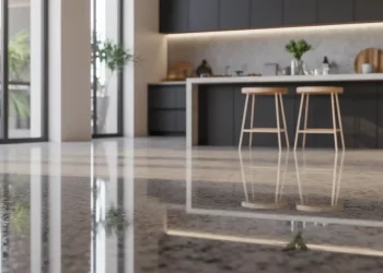 Béton ciré dans une cuisine : poser votre revêtement de sol en 2 jours