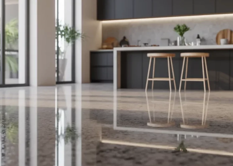 Béton ciré dans une cuisine : poser votre revêtement de sol en 2 jours