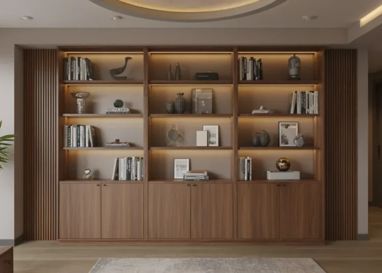 Bibliothèque sur mesure avec éclairage LED intégré : guide étape par étape
