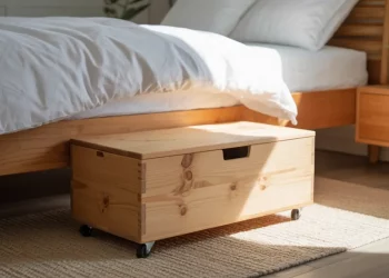 Boîte de rangement sous lit sur roulettes avec couvercle : guide de fabrication