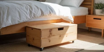 Boîte de rangement sous lit sur roulettes avec couvercle : guide de fabrication