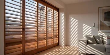 Brise-soleil fixe en lames bois sur une fenêtre plein sud : calcul et pose