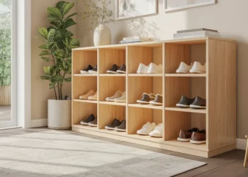 Casier à chaussures empilable en contreplaqué : fabriquez votre meuble d’entrée pour moins de 50 €