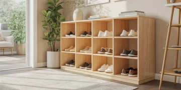 Casier à chaussures empilable en contreplaqué : fabriquez votre meuble d’entrée pour moins de 50 €