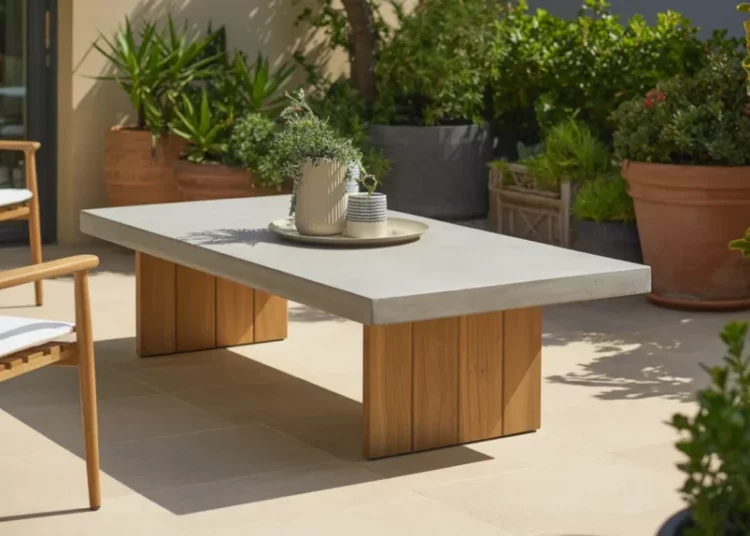 Fabriquer une table basse de jardin en béton et bois : guide pas à pas pour une terrasse résistante aux UV