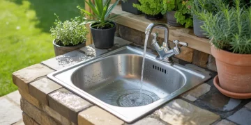 Installer un évier de buanderie extérieur : plomberie et étanchéité en 3 heures