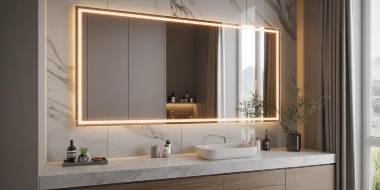 Installer un miroir de salle de bain rétroéclairé anti-buée : câblage et fixation pas à pas
