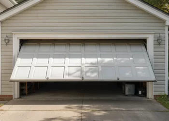 Porte de garage sectionnelle qui monte de travers : diagnostic et réparations