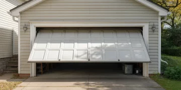 Porte de garage sectionnelle qui monte de travers : diagnostic et réparations