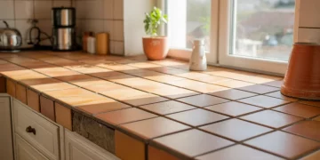 Réparer un carrelage de plan de travail de cuisine sans démonter les meubles : la technique d’injection