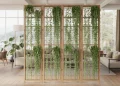 Séparateur de pièce en grillage et plantes : diviser un salon en deux zones sans travaux