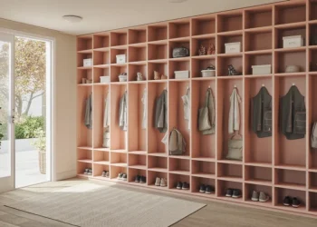 Casiers individuels en MDF laqué : fabriquer un vestiaire d’entrée sur mesure
