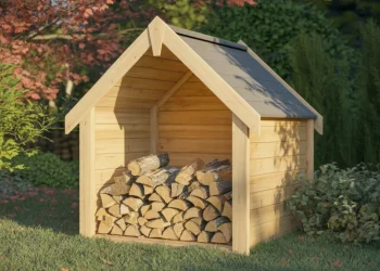 Construire un abri à bûches couvert et ventilé pour stocker son bois de chauffage