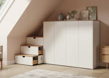 Escalier de rangement sous combles avec marches coulissantes : guide de fabrication