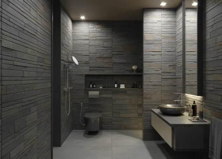 Poser un revêtement mural en ardoise naturelle dans une salle de bain : technique et finitions