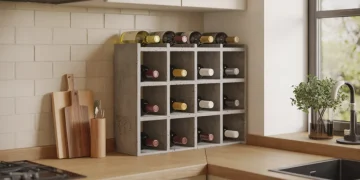 Cave à bouteilles en béton et bois : construire un casier rustique pour moins de 100 €