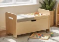 Coffre à jouets multifonctions : construire un banc avec rangement et plateau de jeu