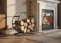 Construire un porte-bûches design en acier et bois pour le salon