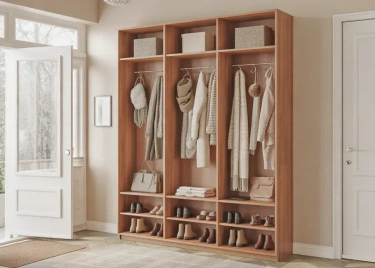 Meuble de rangement hivernal sur mesure pour couloir étroit : guide pas à pas