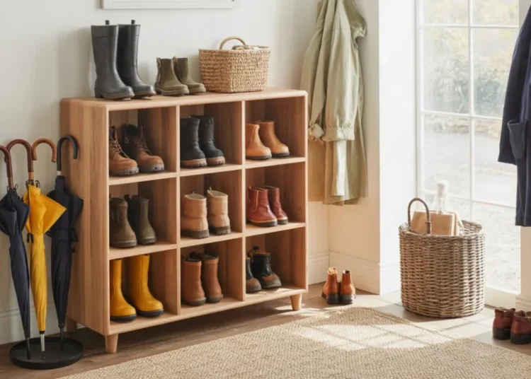 Meuble de rangement pour bottes et équipements d’automne : le construire soi-même pour moins de 60 €