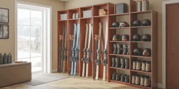 Meuble de rangement pour skis et équipements d’hiver : construire soi-même pour moins de 60 €