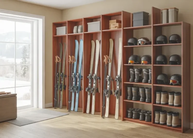 Meuble de rangement pour skis et équipements d’hiver : construire soi-même pour moins de 60 €